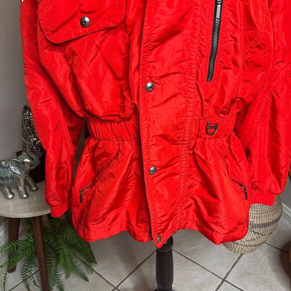 Descente Men’s Vintage Red Retro Ski Snow Winter Parka Jacket Size US XL - Picture 10 of 16